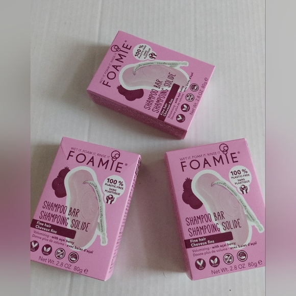 3pcs NEW FOAMIE Shampoo Bar Soap Fine Hair 2.8oz X3 - Picture 1 of 3